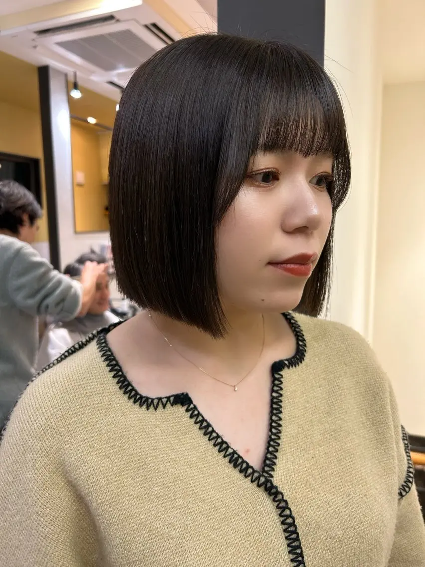 ショート カラー ボブ hubhair レイヤー/透明感のヘアスタイル