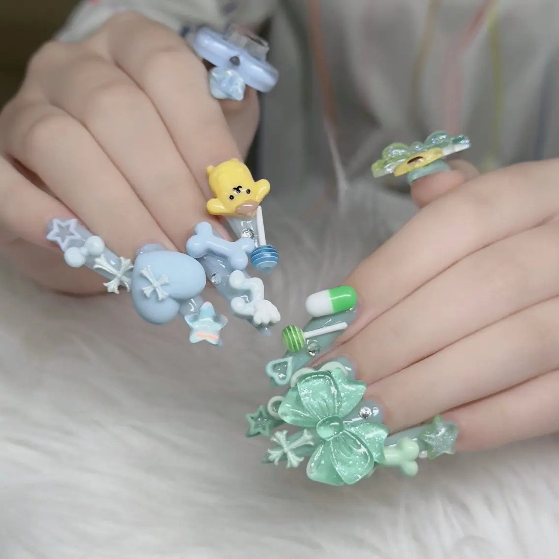 ネイル フットネイル フレンチネイル グラデーション 韓国ネイル ロングネイル ハンドネイル Hani Nail Salonのネイルデザイン