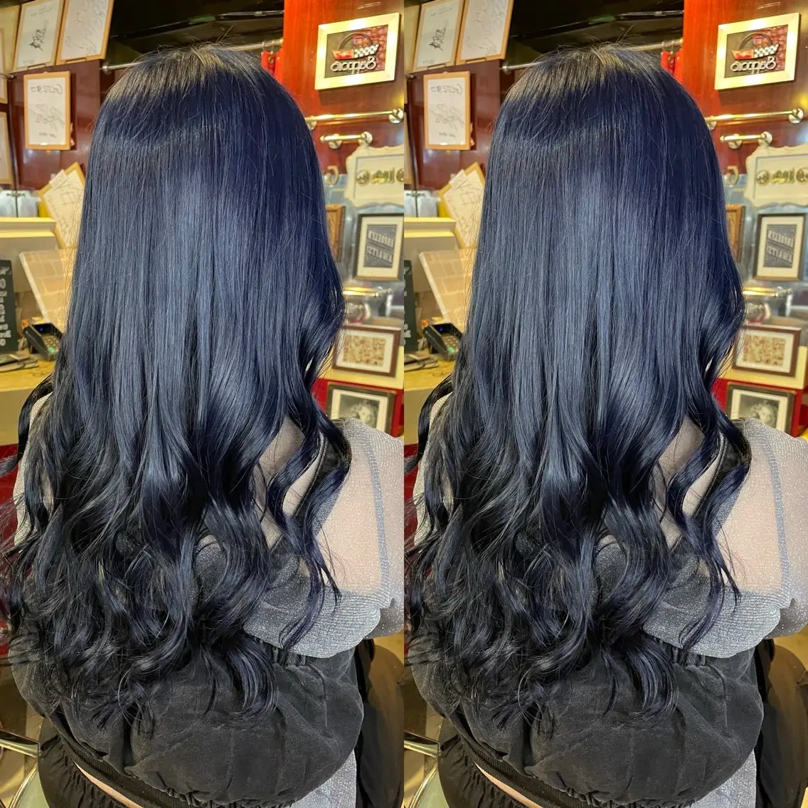 カラー 黒髪 ブルーカラー ブルーブラック ダブルカラー 👑派手髪/カット 👑ANRYのヘアスタイル