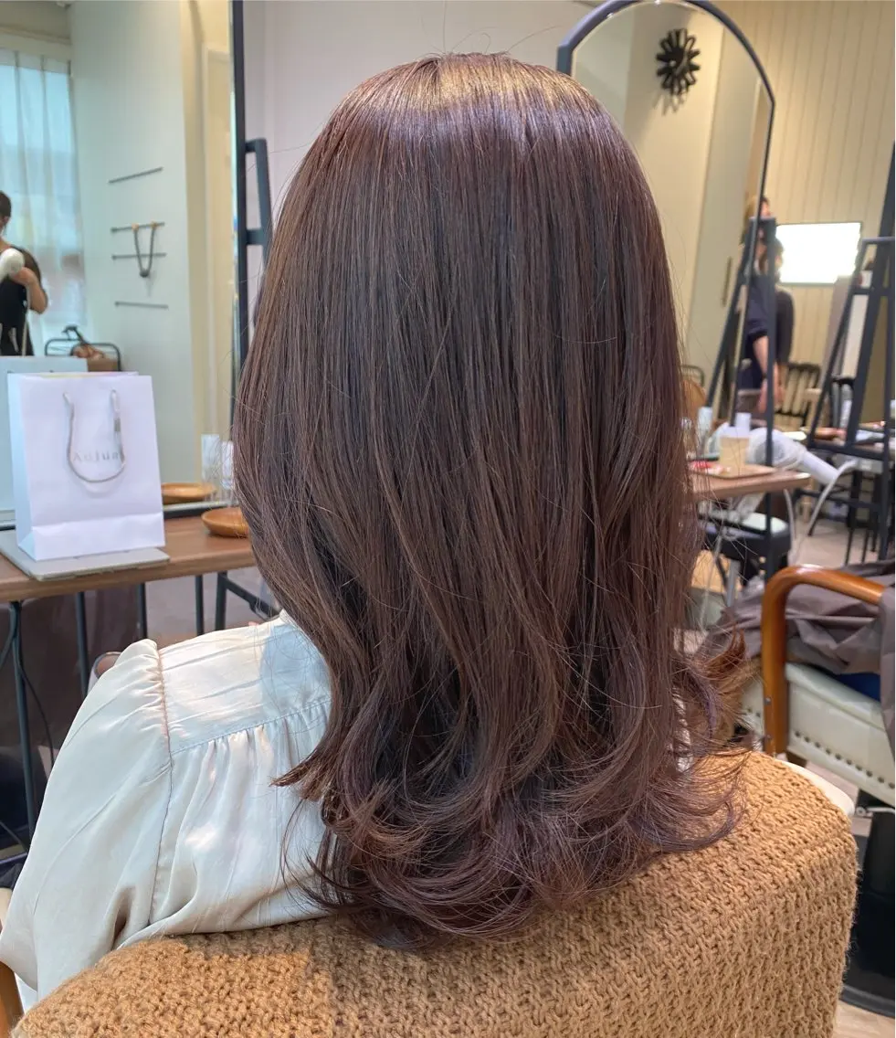 セミロング カラー カット ヘアカラー トリートメント 新宿 / Aujua ソムリエ🫧森田涼介のヘアスタイル