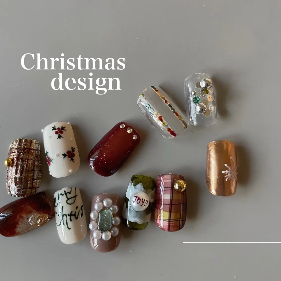 ネイル 冬ネイル クリスマス ハンドネイル ハンドケア freex nail /ニュアンス/個性派のネイルデザイン
