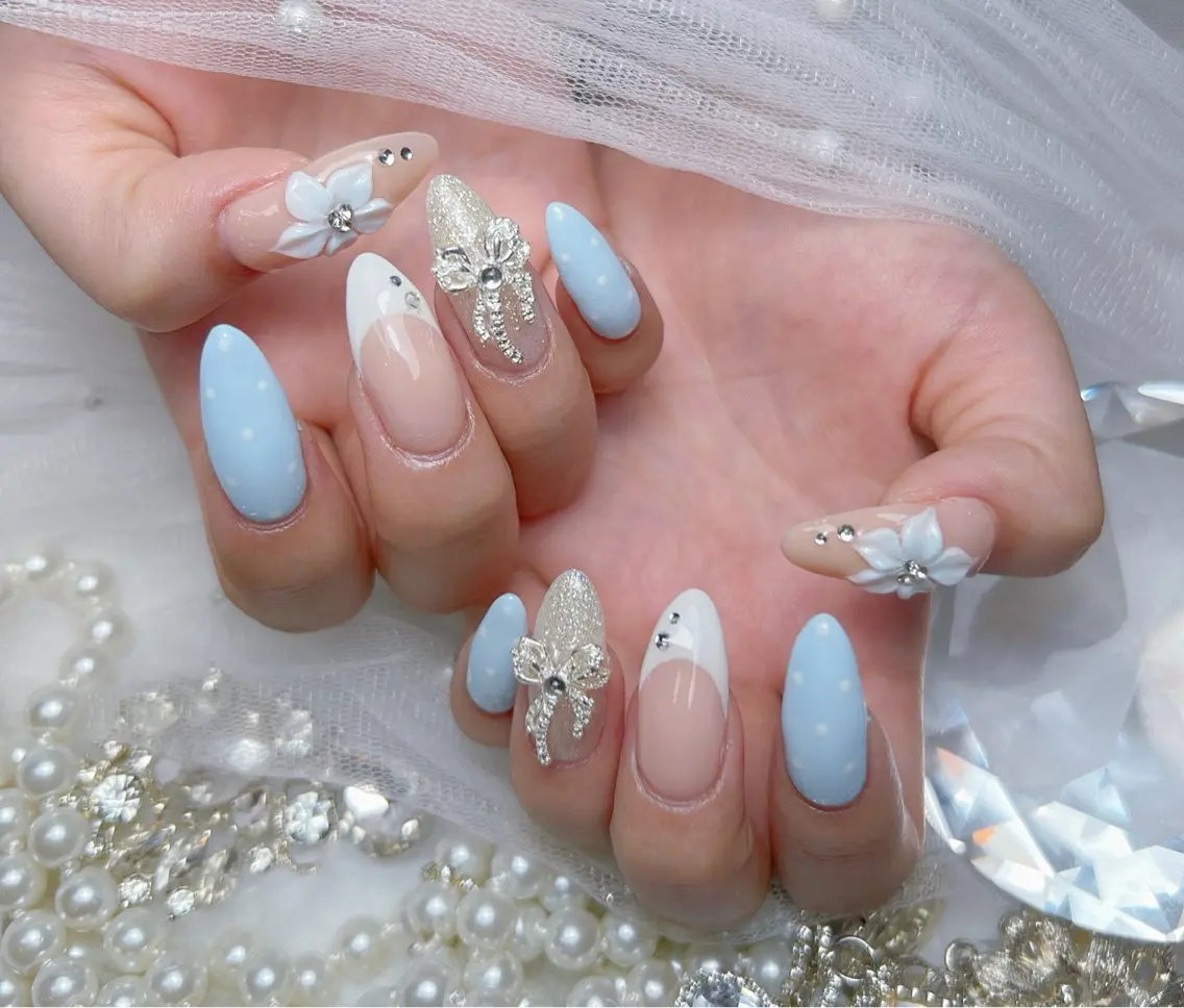 ネイル アートネイル オーロラネイル チークネイル 長さ出し フットネイル Miya _nailのネイルデザイン