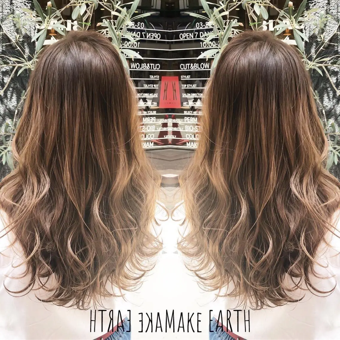 ロング カラー EARTH 越谷店のヘアスタイル