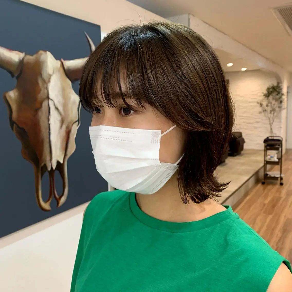 ミディアム パーマ ミディアムパーマ くびれヘア 【韓国風くびれヘア】 joule小木曽輝のヘアスタイル