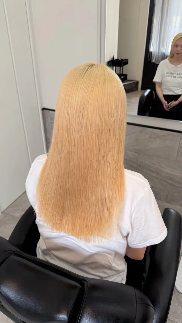 ロング カラー ヘアアレンジ 抜きっぱなしブロンド ブロンド カット ヘアカラー トリートメント ブリーチ/髪質改善/ メンズ/ KOKIのヘアスタイル