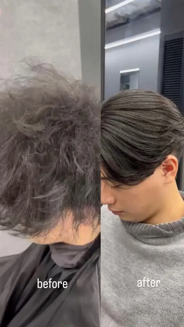 ショート メンズ 縮毛矯正 吉野 幹雄のヘアスタイル