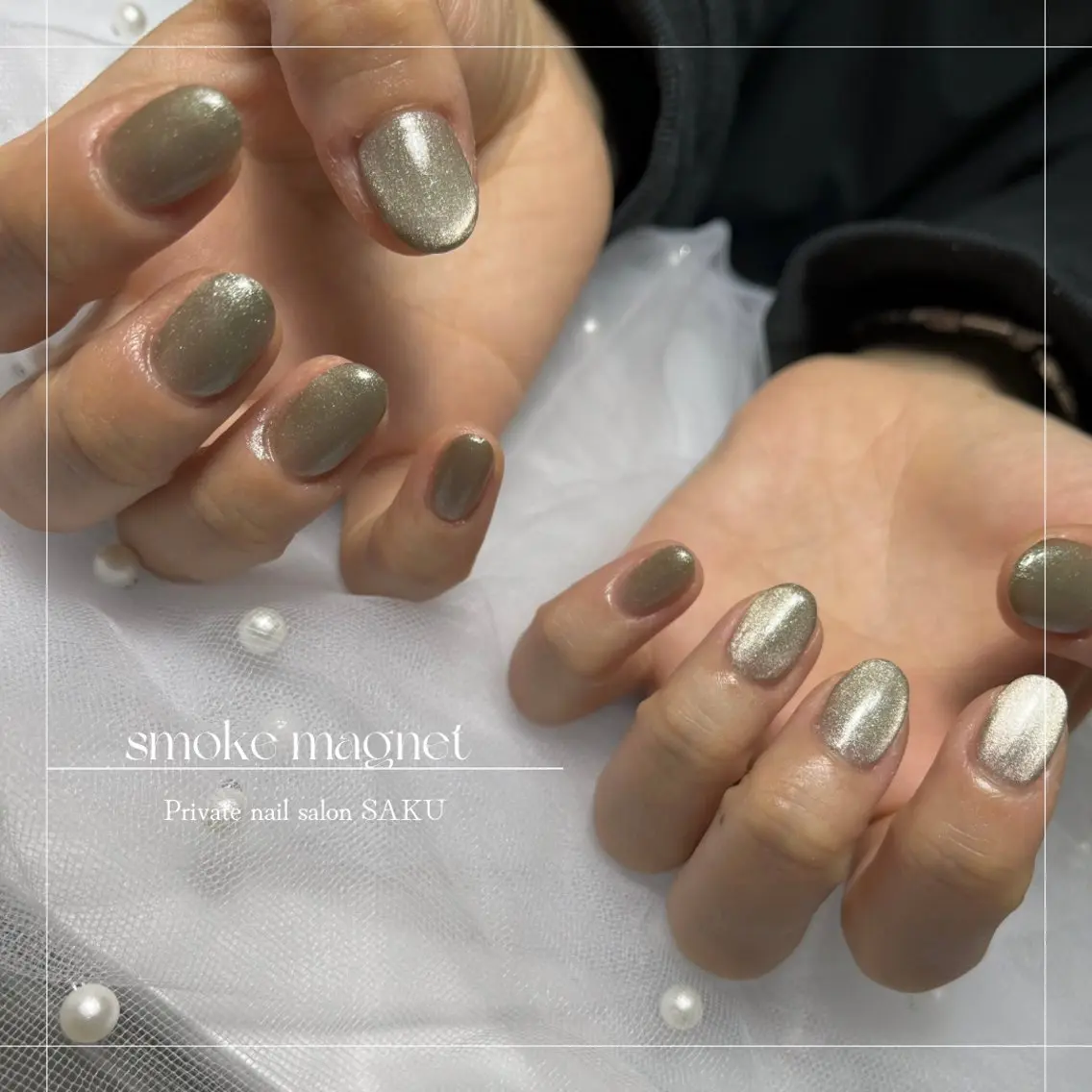 ネイル マグネットネイル SAKU nail 作島茜のネイルデザイン