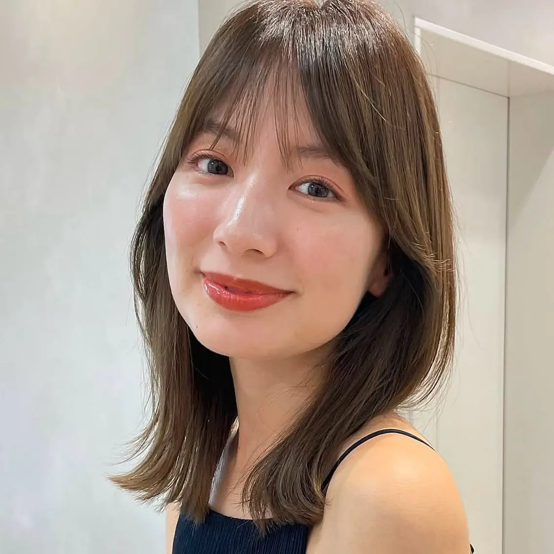 ミディアム 表参道レイヤーカット 髪質改善山岸季生のヘアスタイル