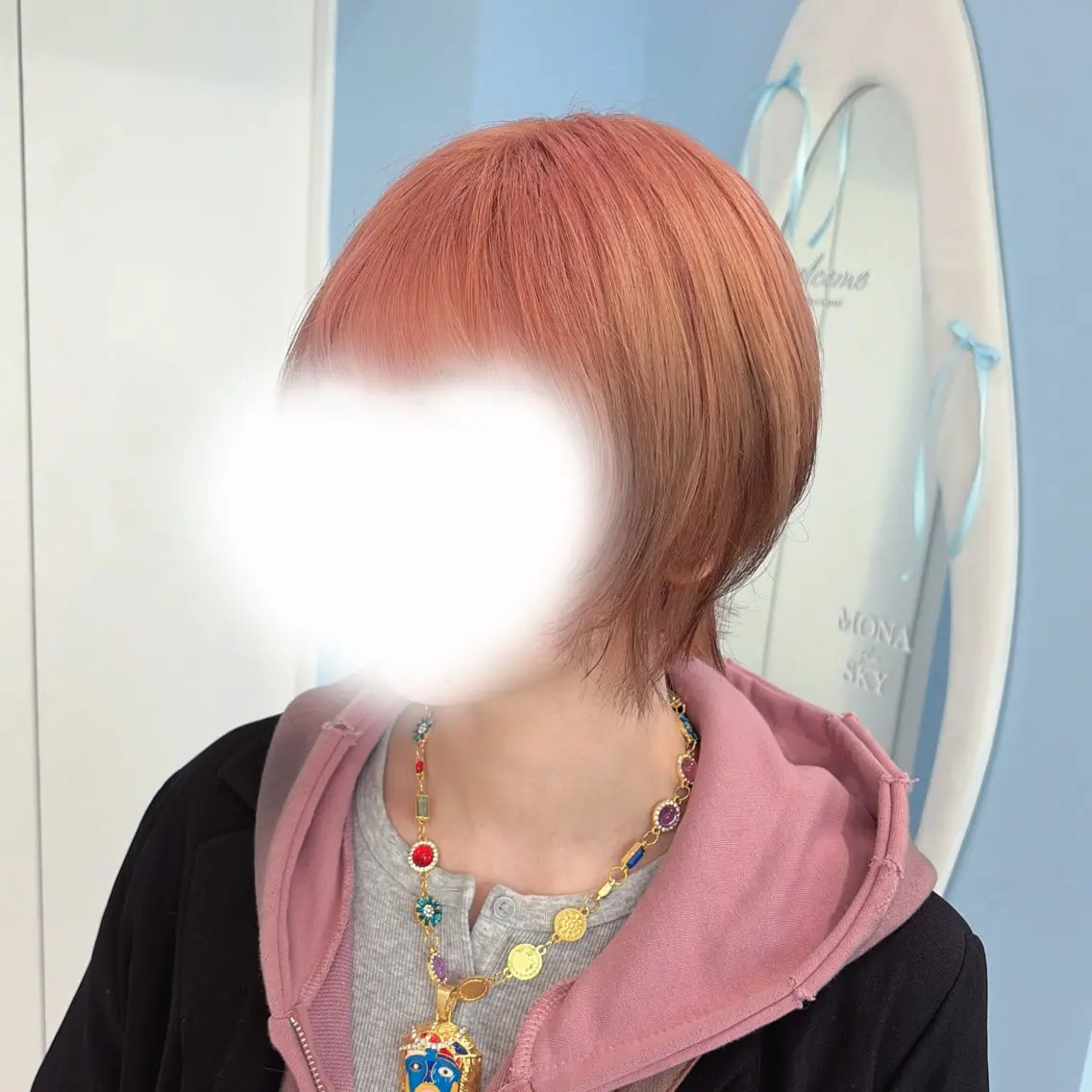 ショート カラー デザインカラー ショートヘア ウルフカット カット ヘアカラー 🥣あゆ/梅田/ハイ トーン/ブリーチ🩶のヘアスタイル