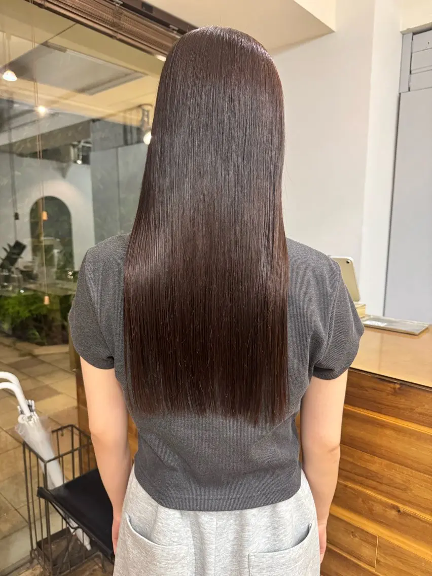 ロング カラー 縮毛矯正 たけかわ みちのヘアスタイル