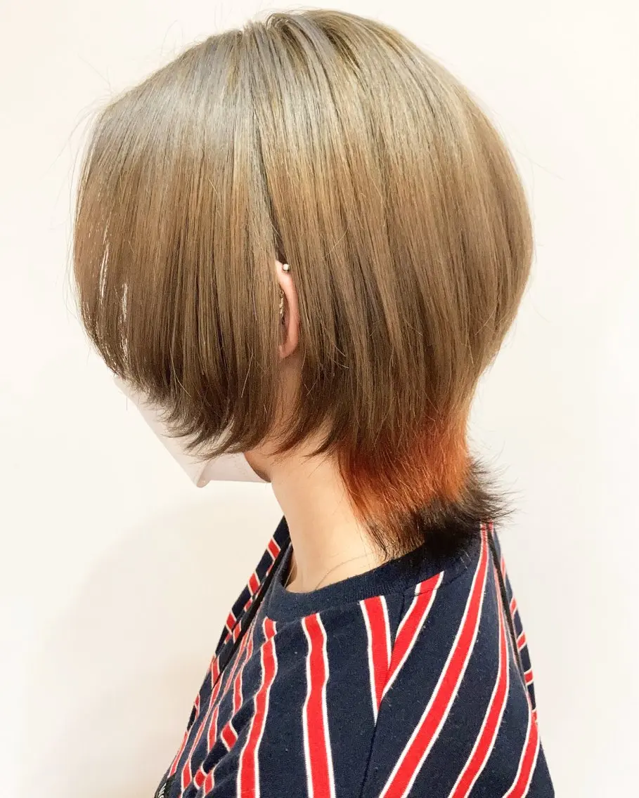 ショート カラー 狐カラー ショートヘア ウルフカット 山本 将史のヘアスタイル