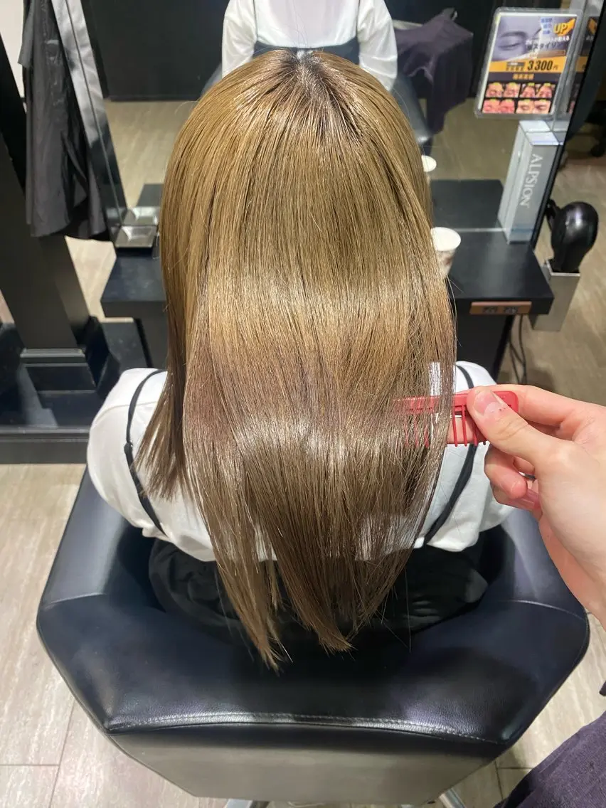 ロング 縮毛矯正 縮毛矯正 水野 聖哉のヘアスタイル