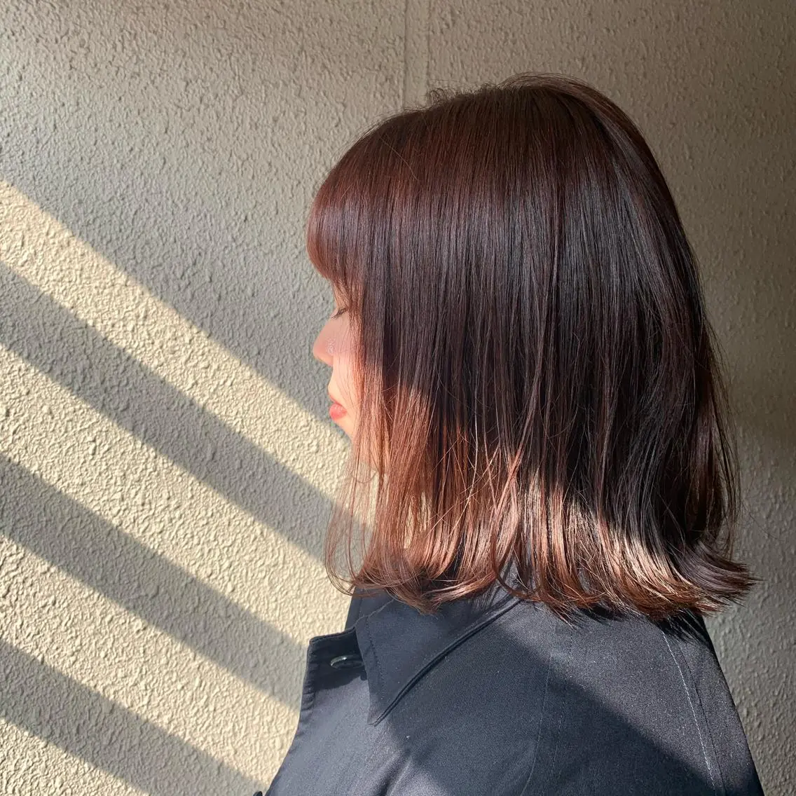 ミディアム カラー ブラウンカラー オレンジ オレンジブラウン chouette/ 根本優希のヘアスタイル