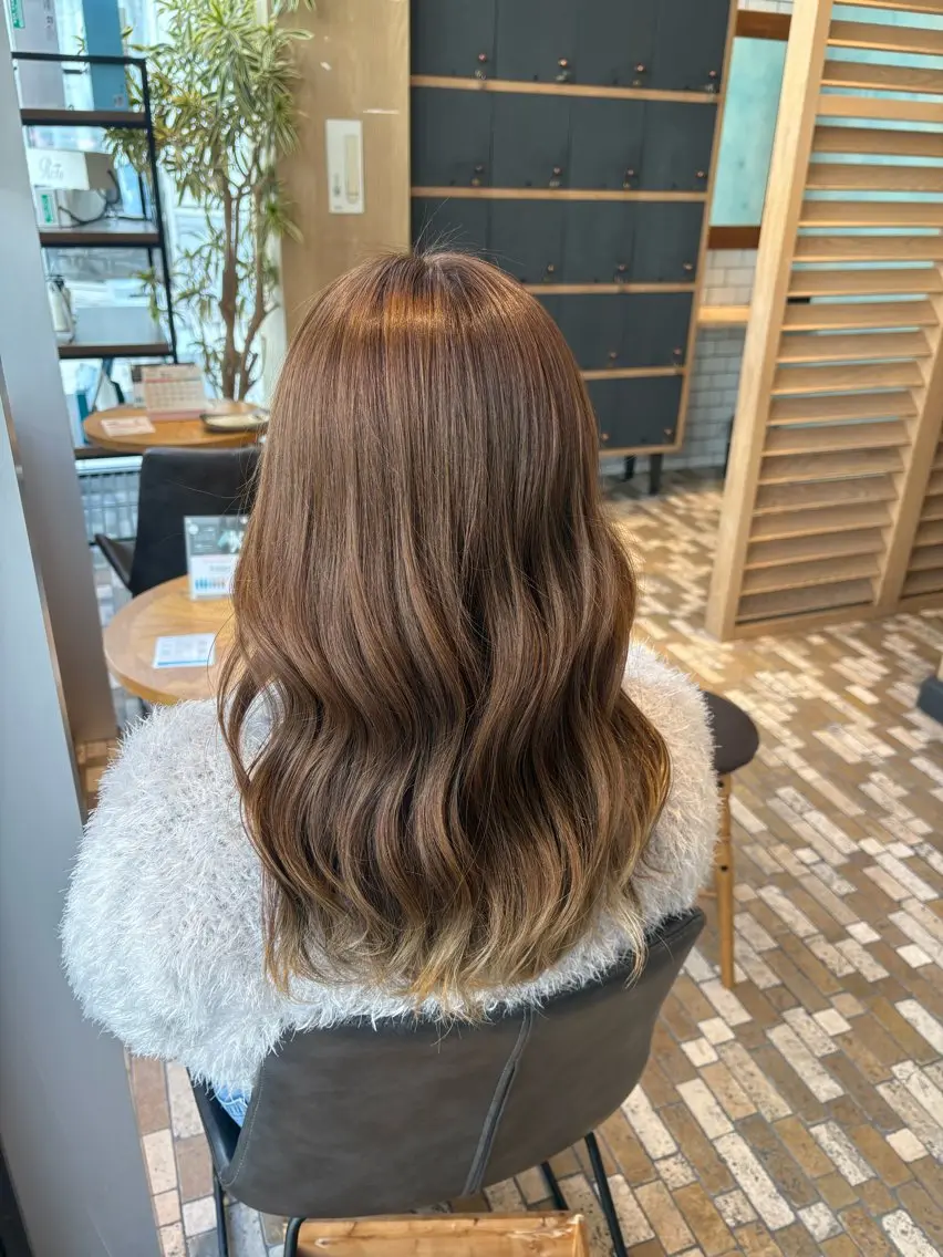 セミロング カット ヘアカラー ノンダメージカラー/ ボブ/RINのヘアスタイル