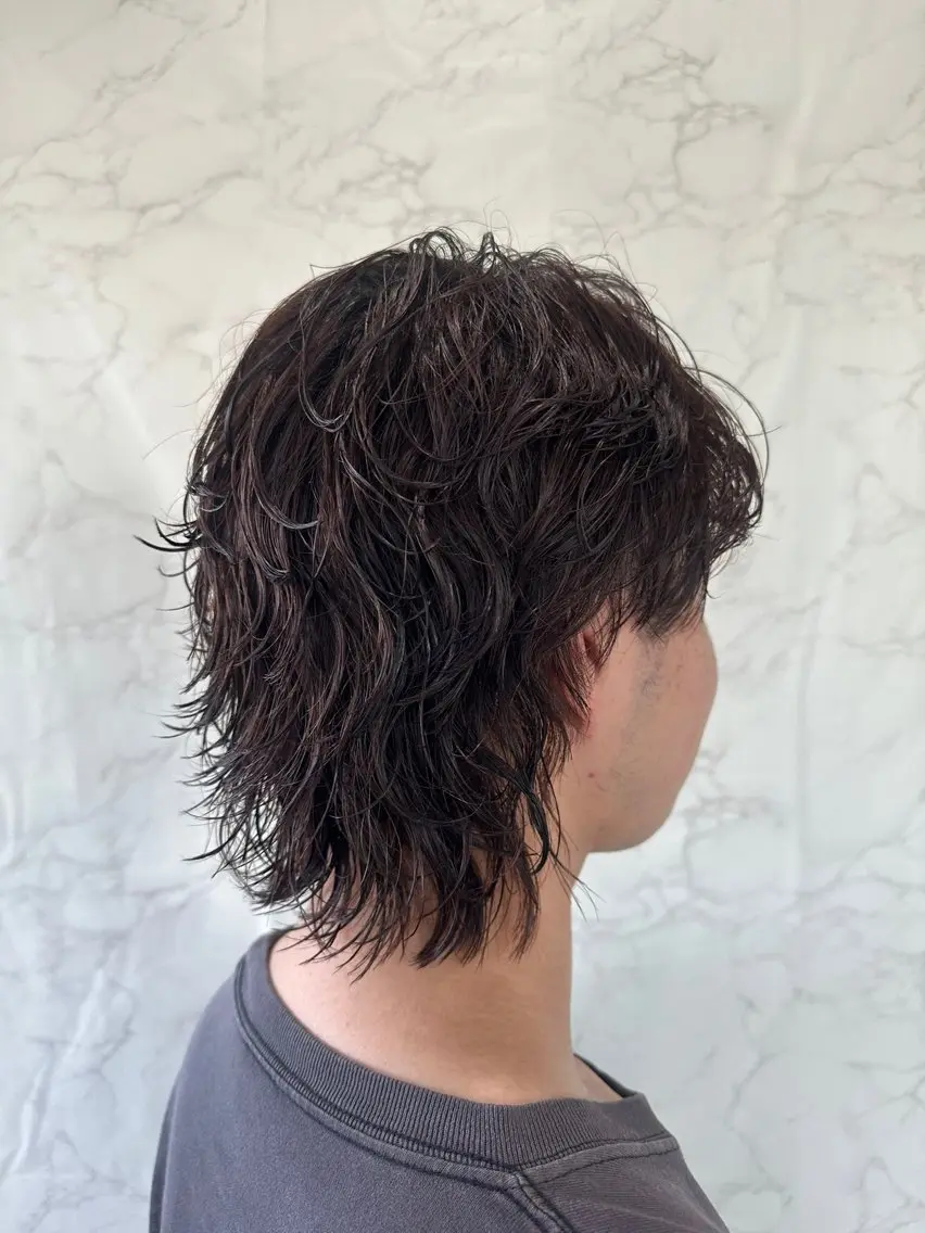 ミディアム パーマ 福本 ルミのヘアスタイル