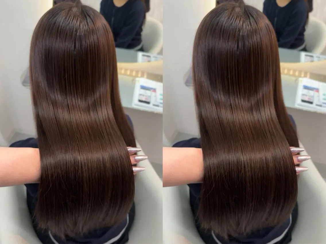 セミロング チョコレートブラウン ヘアカラー トリートメント 🫧神田桃歌🫧 赤羽/ワンカラー🦋のヘアスタイル