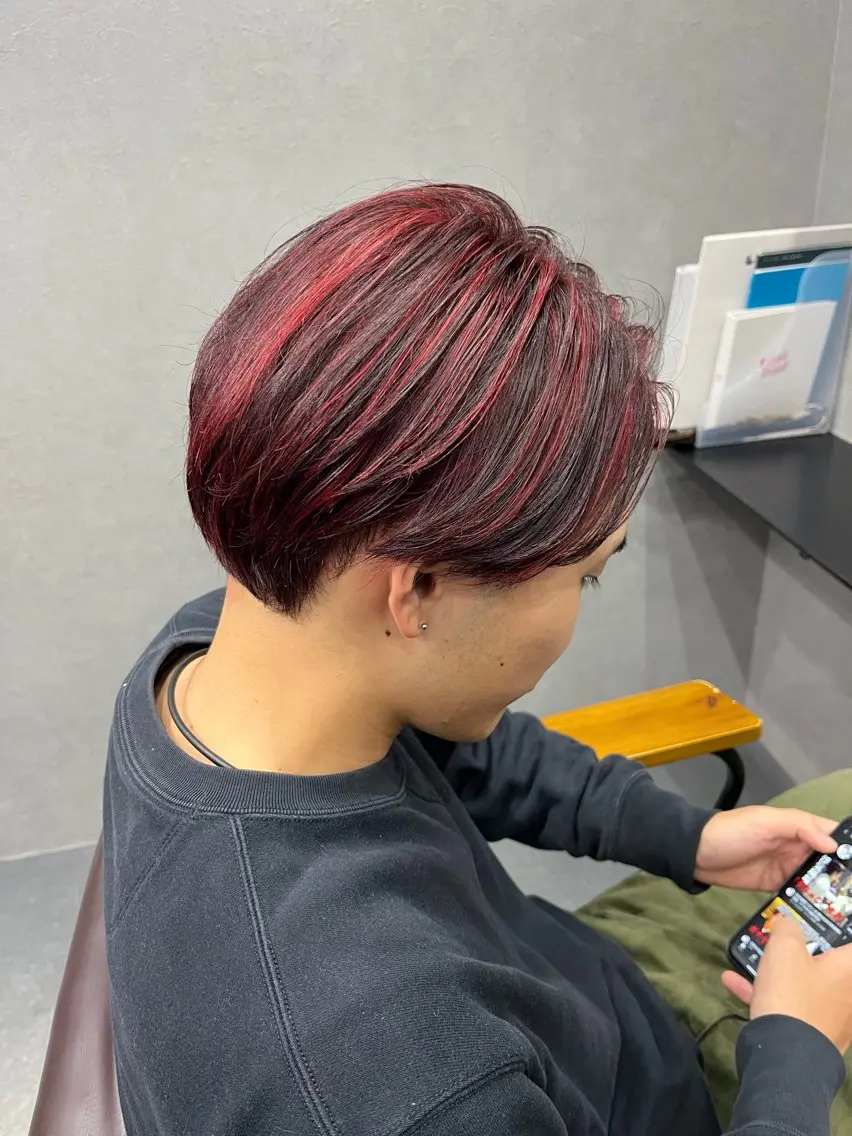カラー メンズ 難波 海のヘアスタイル