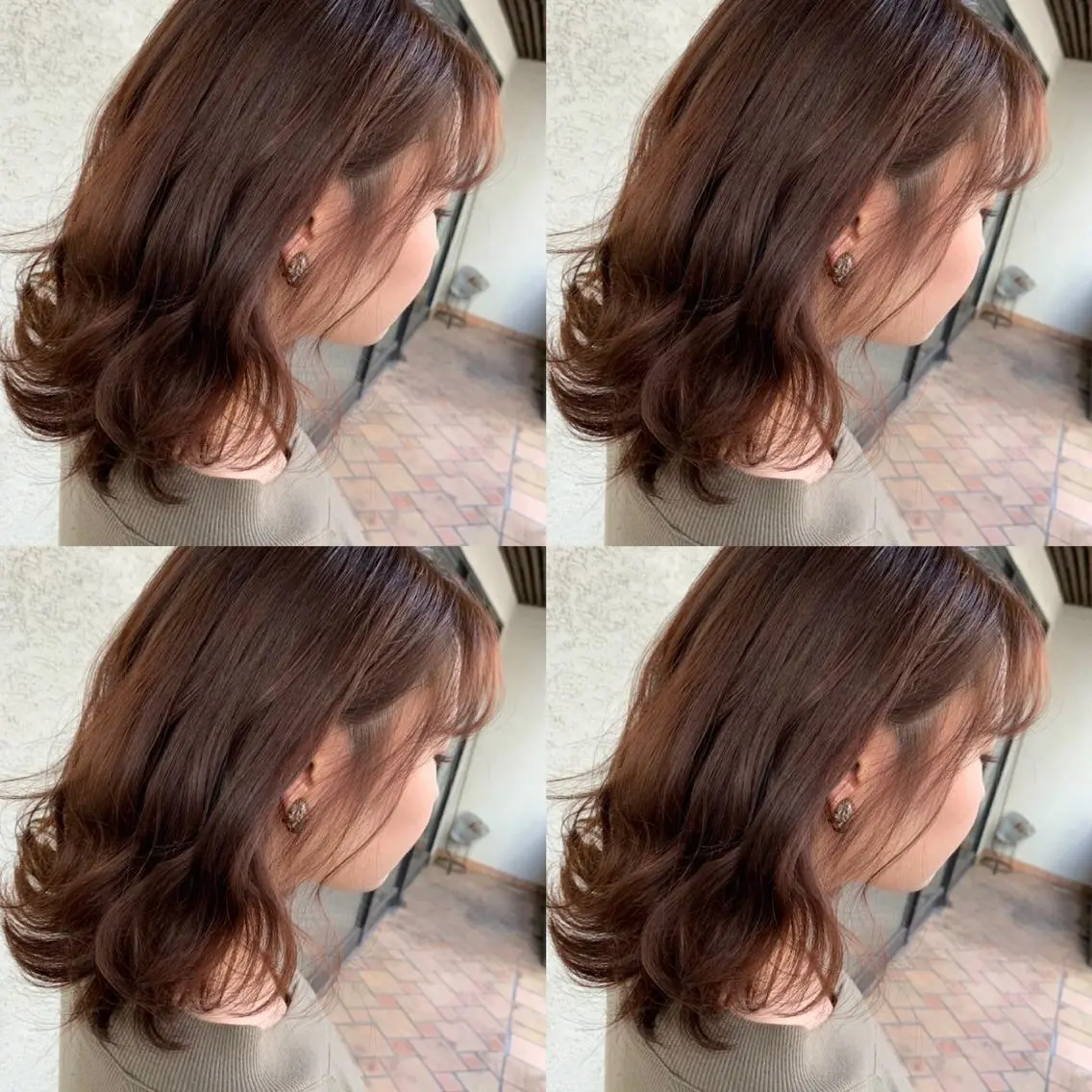 ミディアム カラー 艶髪・酸性ストレート フリツのヘアスタイル