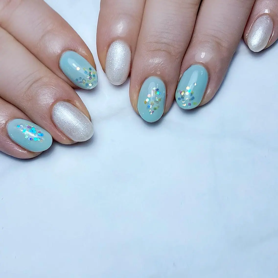 ネイル ブルー ameria meguのネイルデザイン