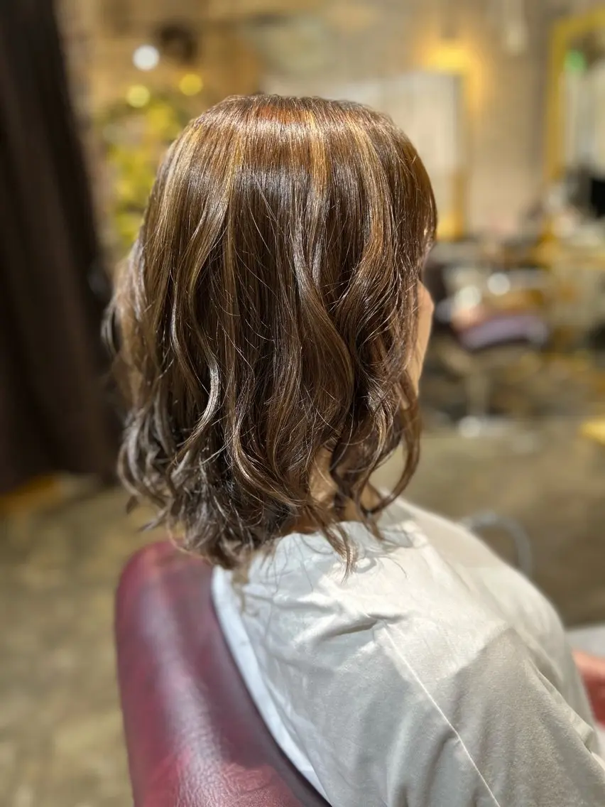 セミロング カラー ヘアカラー 縮毛矯正／レイヤー／ ✨mizukiのヘアスタイル