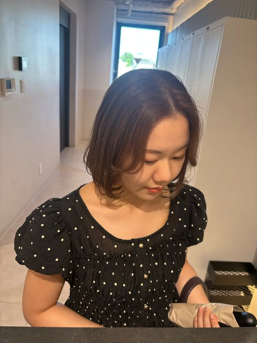 ショート カラー ヘアアレンジ ブリーチ ブリーチなしカラー カット ヘアカラー トリートメント ヘッドスパ ヘアセット 押切 響　のヘアスタイル