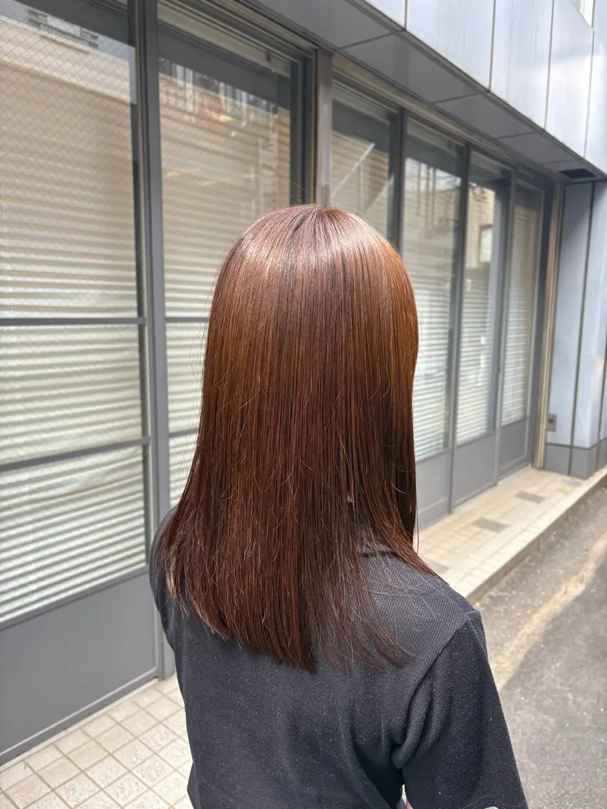 セミロング カット ヘアカラー トリートメント 🌷【暖色艶カラー】 shiori🌷のヘアスタイル