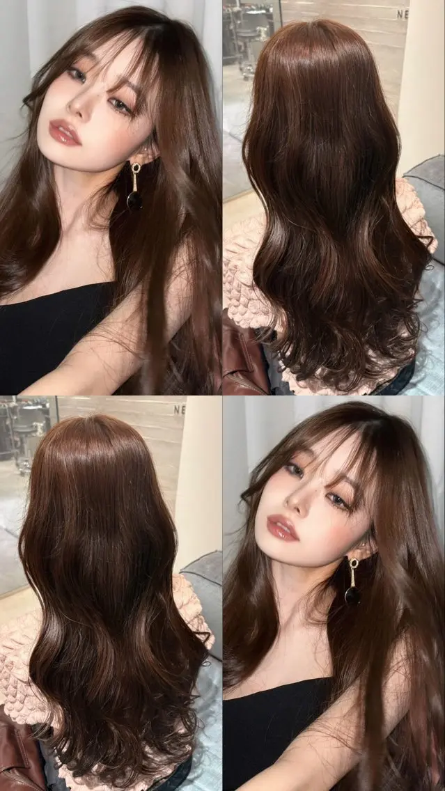 ロング カラー ヘアアレンジ ベージュカラー ヘーゼル ヘアカラー ☪︎*｡꙳ 𝓝𝓪𝓸のヘアスタイル