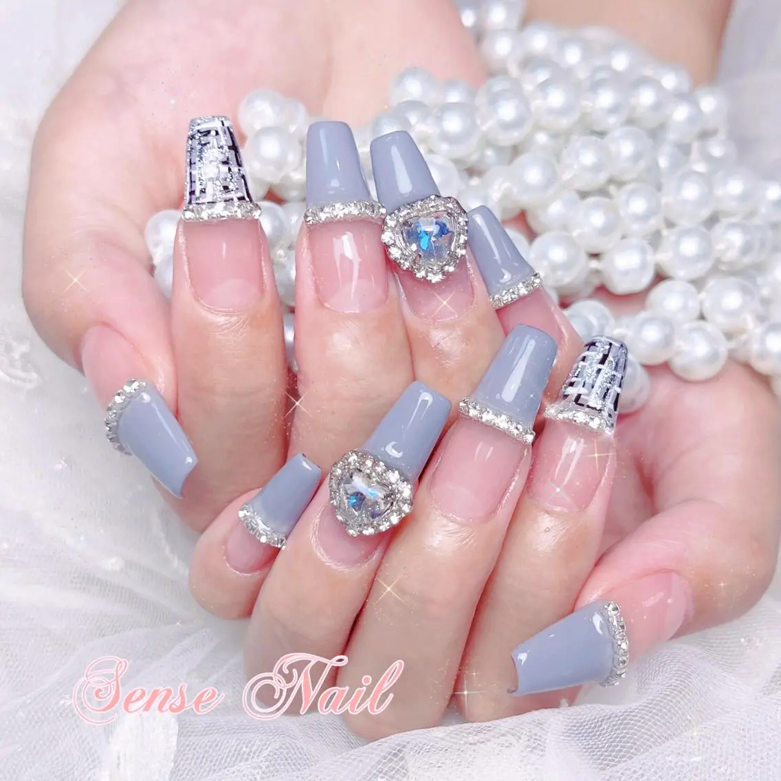 ネイル ハート ハンドネイル ハンドケア Feinn Ink💕のネイルデザイン
