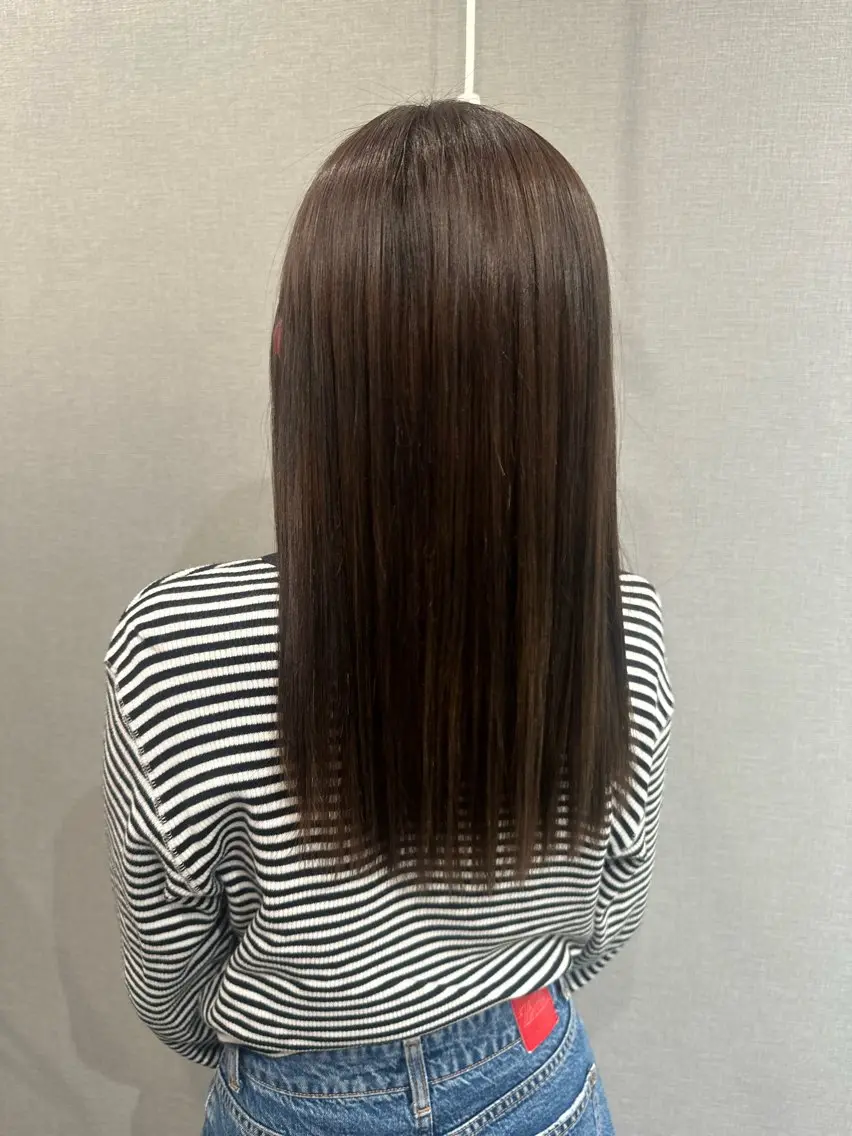 セミロング カット 縮毛矯正 K Harukaのヘアスタイル