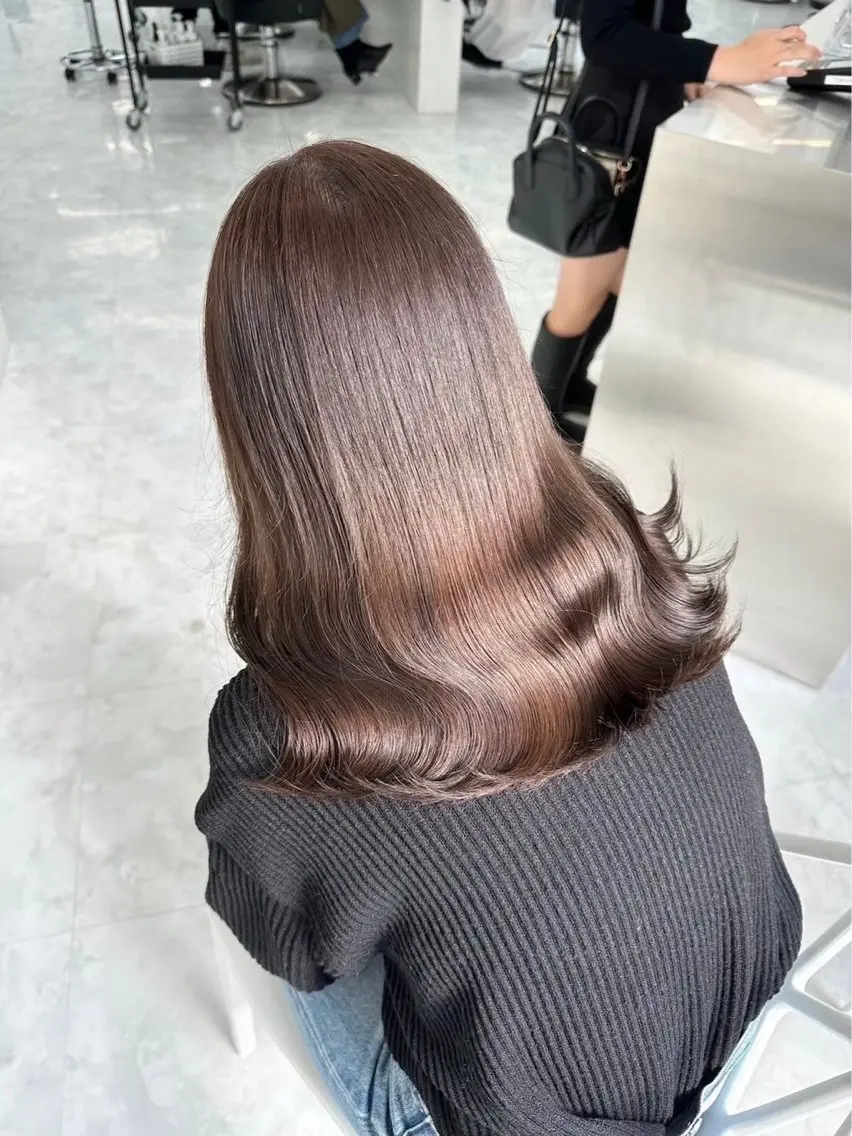 セミロング ブリーチなし暖色特化 ❤️kanata❤️のヘアスタイル
