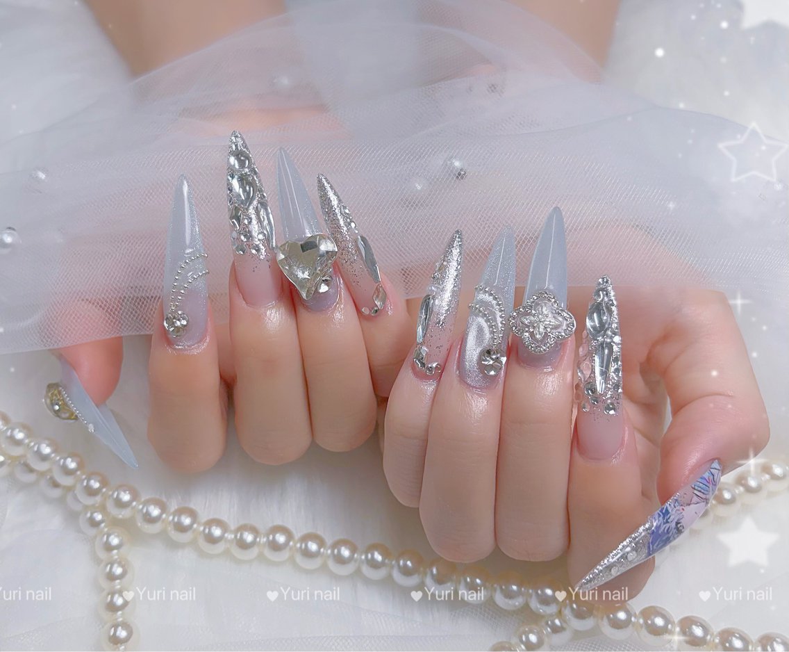 ネイル アートネイル 長さ出し フラッシュネイル ジェルネイル 韓国ネイル ハンドネイル Yuri.nail studioのネイルデザイン