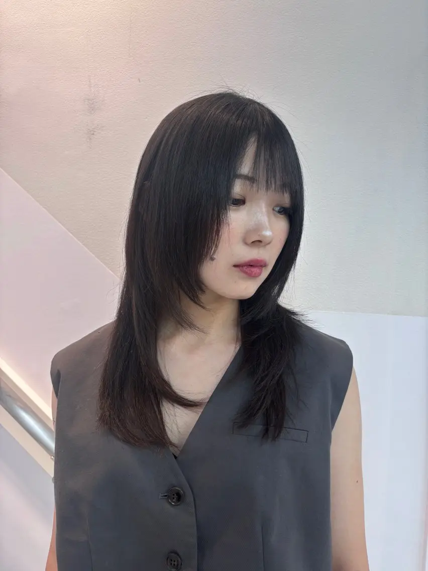 ロング パーマ くせ毛 リコ🪐レイヤー モデル募集のヘアスタイル