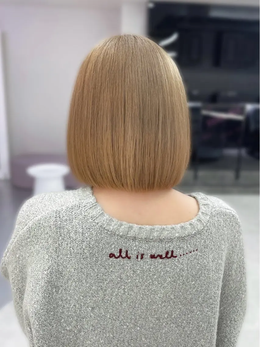 ミディアム カラー ベージュカラー MEI / ブリーチカラー/名駅のヘアスタイル