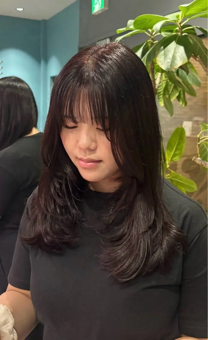 ミディアム カラー ブラウンカラー ピンクカラー ピンクブラウン レイヤーカット ヘアカラー 名駅/透明感カラー/ 髪質改善/さや🍓のヘアスタイル