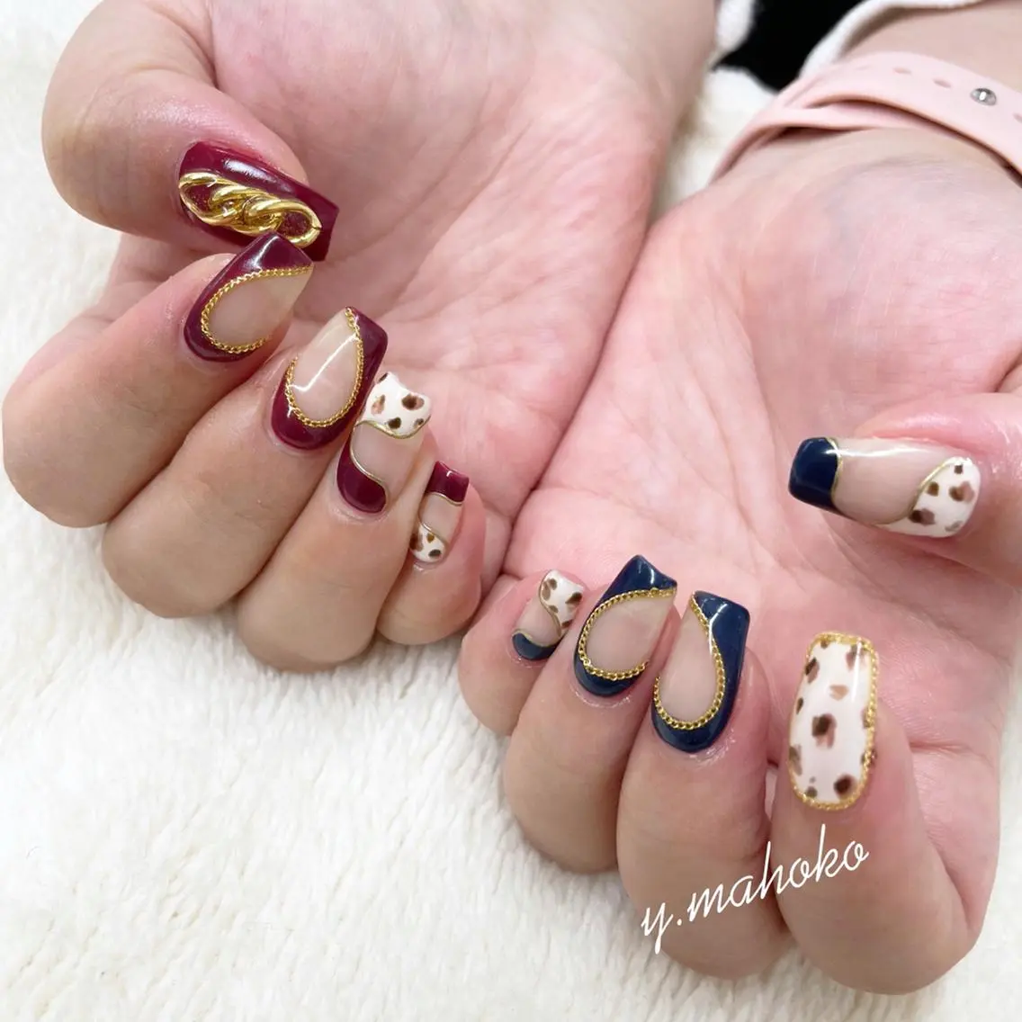 ネイル ハート パラジェル有/ 長さだし/mahoのネイルデザイン