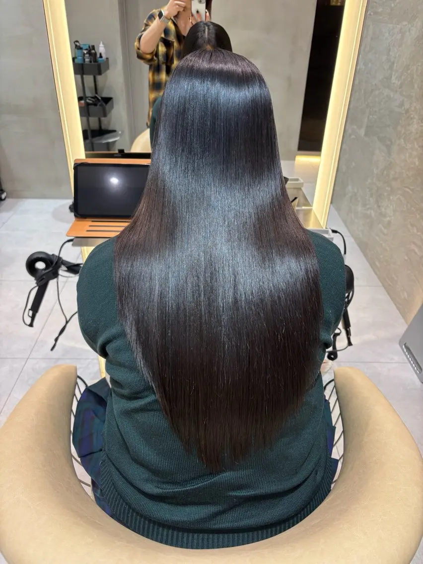 ロング カット 縮毛矯正 トリートメント ✵髪質改善 レイヤー 佐藤琉好✵のヘアスタイル