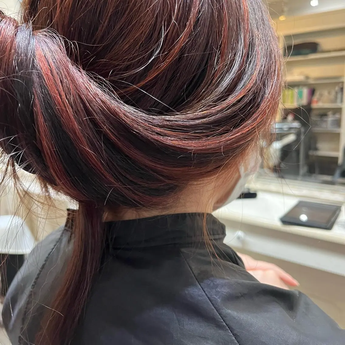 ロング カラー ブリーチ ハイライトカラー ハイライト カット ヘアカラー カラー職人 なかもと たつひろのヘアスタイル