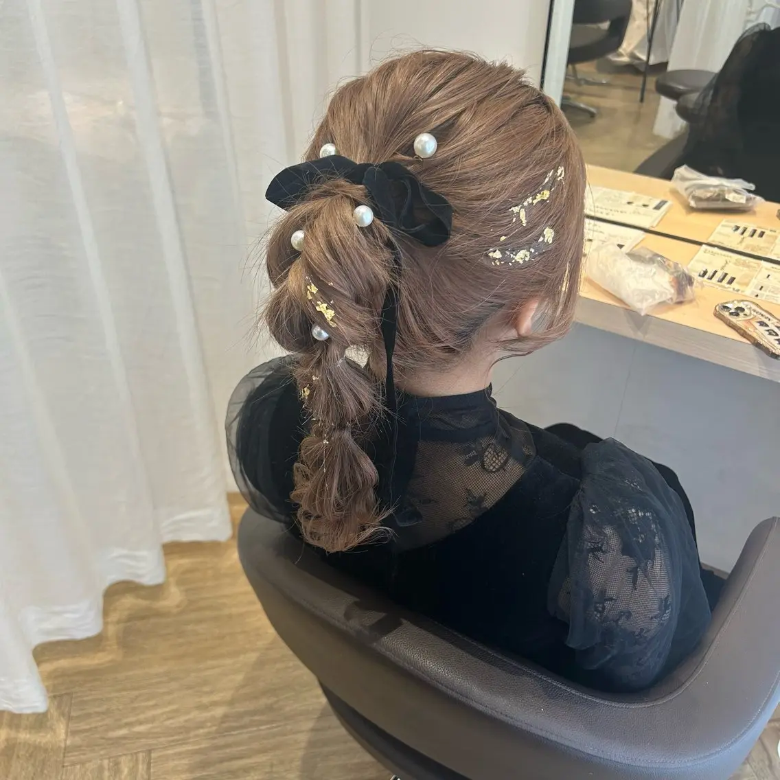 ロング ヘアアレンジ ヘアセット 砂野 真璃奈のヘアスタイル