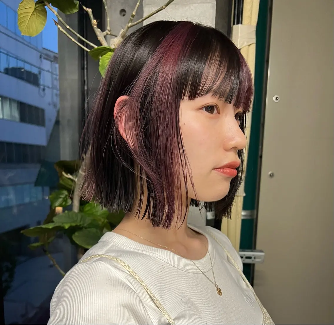 ミディアム カット ヘアカラー ハッシュカット カシマハヤトのヘアスタイル