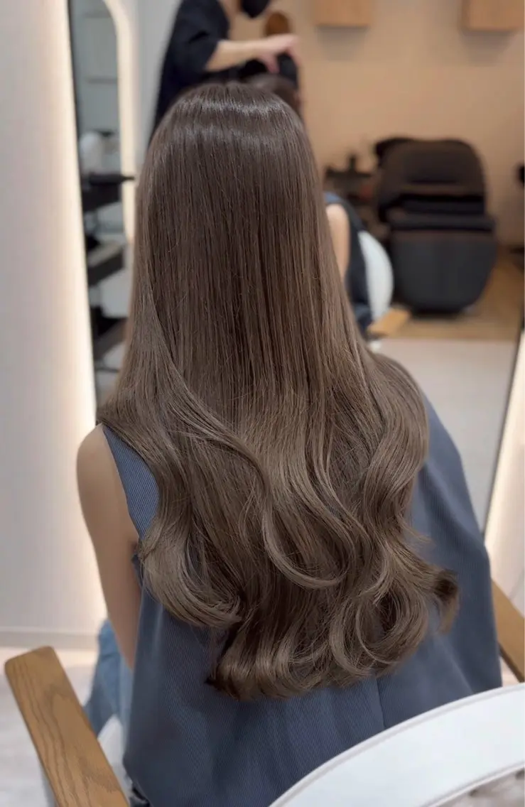 ロング カット ヘアカラー トリートメント 韓国ヘア🩶侑矢 艶髪透明感/福岡のヘアスタイル