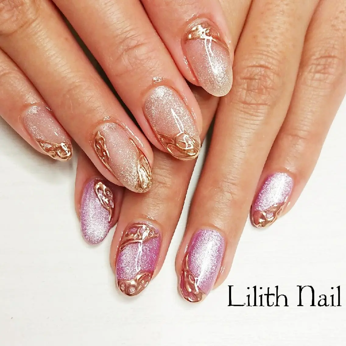 ネイル マグネットネイル ハンドネイル Lilith Nailのネイルデザイン