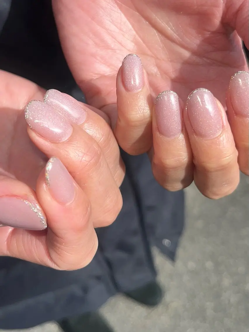 うる艶ワンカラーネイル💅🩵の写真
