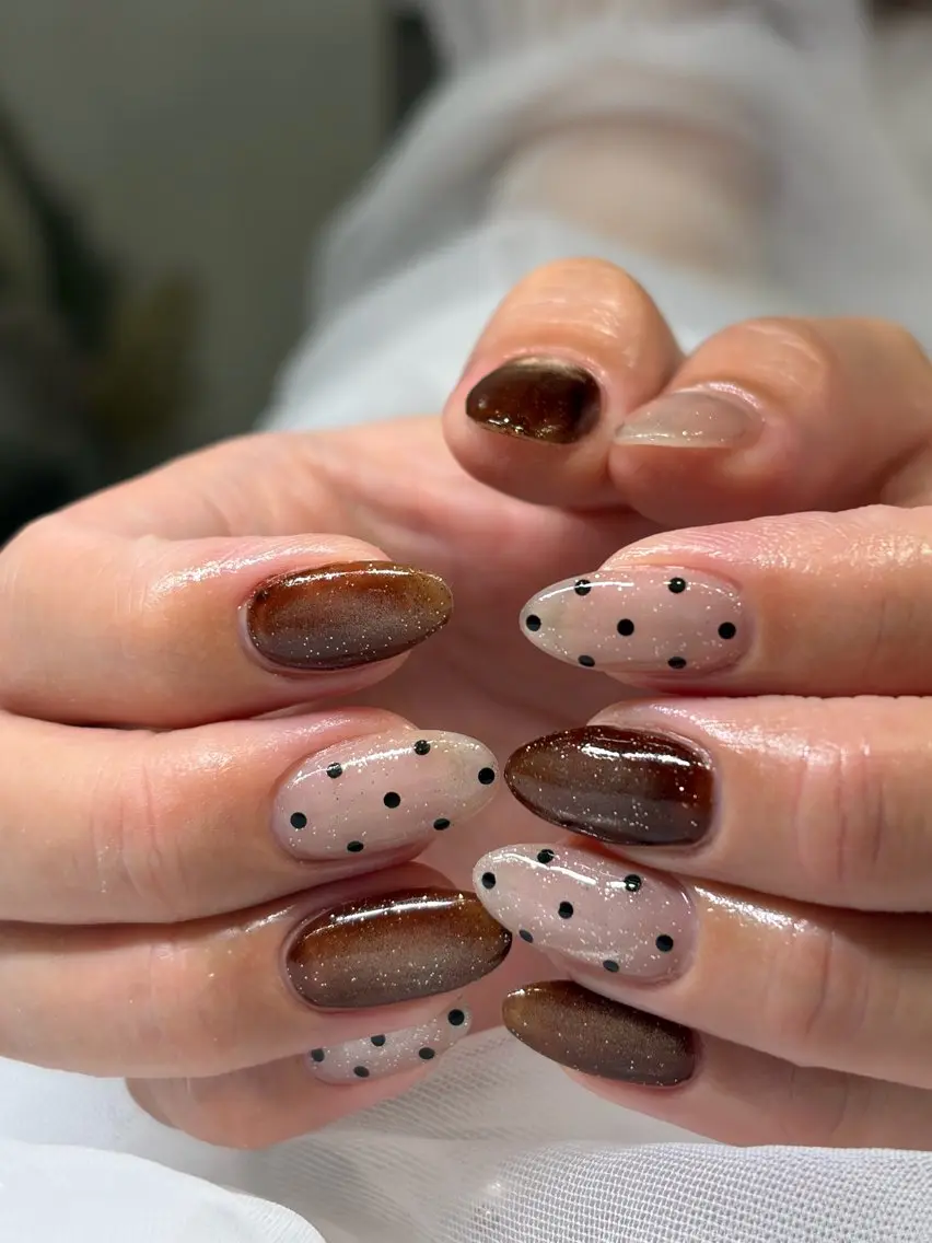 ネイル ドット マグネットネイル ハンドネイル Crea IBUKIのネイルデザイン