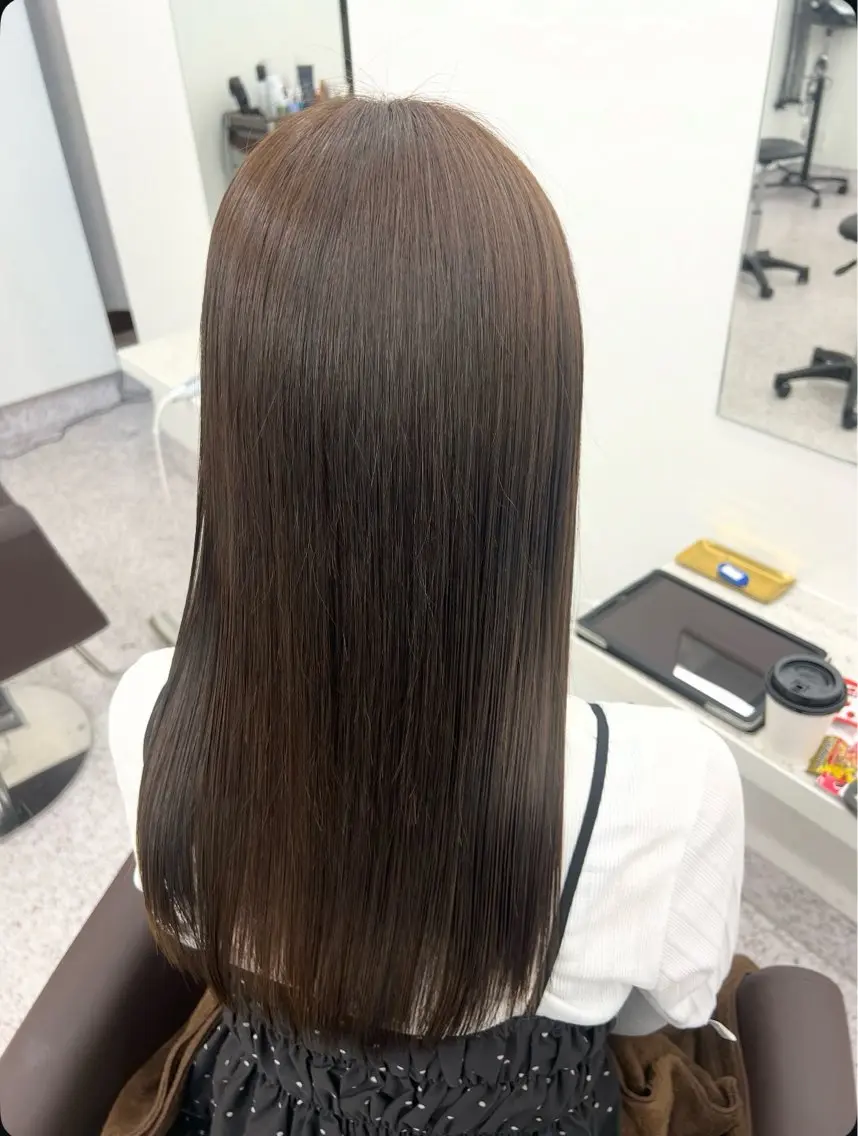 ミディアム カラー パーマ ヘアアレンジ メンズ カット 縮毛矯正 トリートメント 透明感カラー/ 新潟万代/池野里衣のヘアスタイル