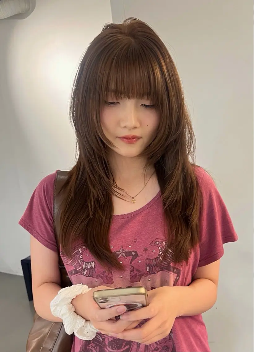セミロング カラー レイヤーカット カット ヘアカラー sakoda shunkiのヘアスタイル