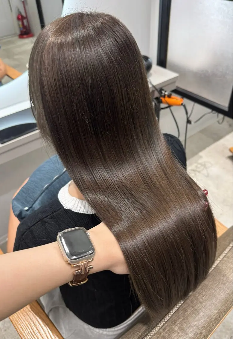 カラー パーマ ストレートパーマ カット ヘアカラー 縮毛矯正 トリートメント 縮毛矯正/透明感 カラー🏝️あんじゅのヘアスタイル