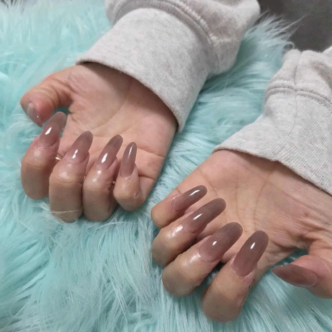 ネイル ブラウン スカルプネイル Thetis nailsのネイルデザイン