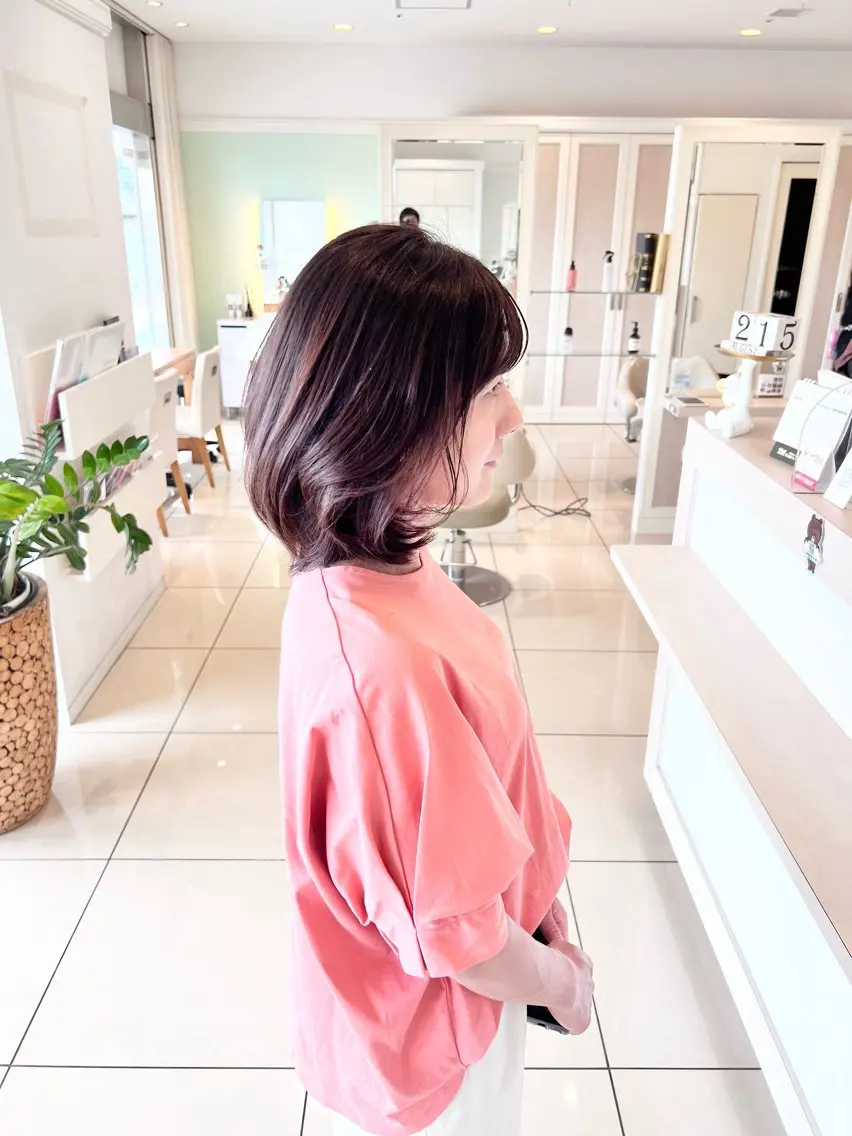 ミディアム カット ヘアカラー トリートメント 金子 直樹のヘアスタイル