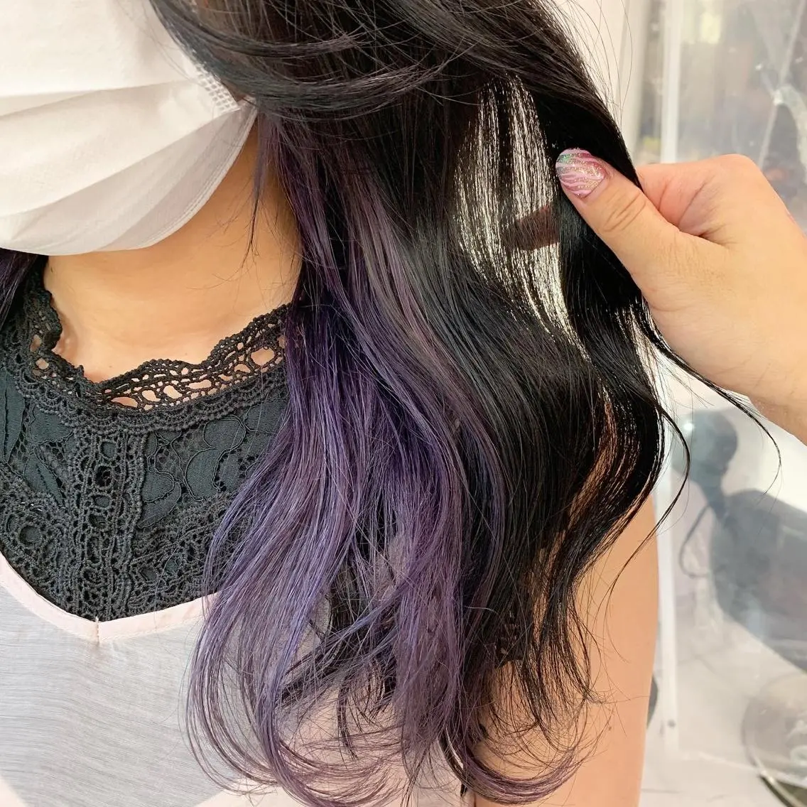 セミロング カラー ヘアアレンジ 🩵 JURI🩵のヘアスタイル