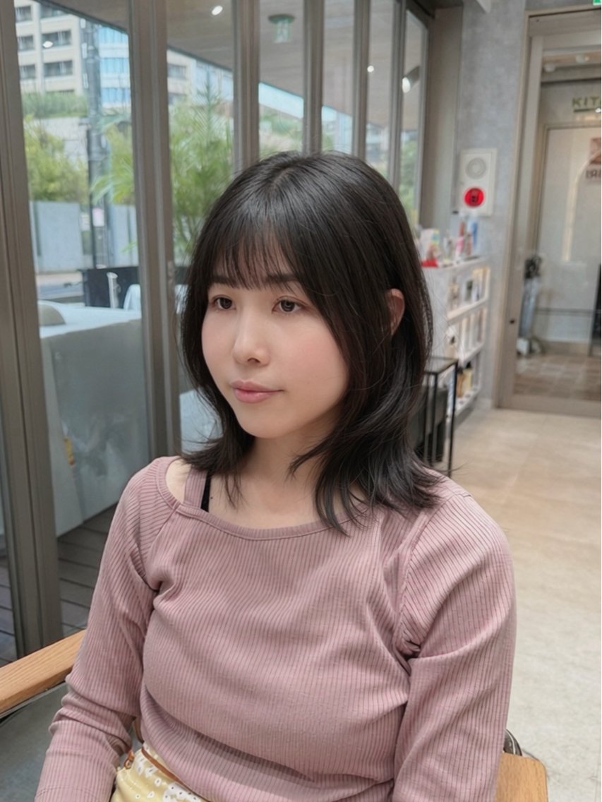 ミディアム カット 関口 知佳のヘアスタイル